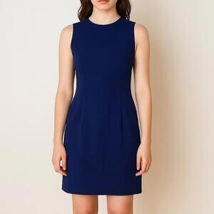 M.M. LAFLEUR Navy Blue Sleeveless Sheath Dress Size 0